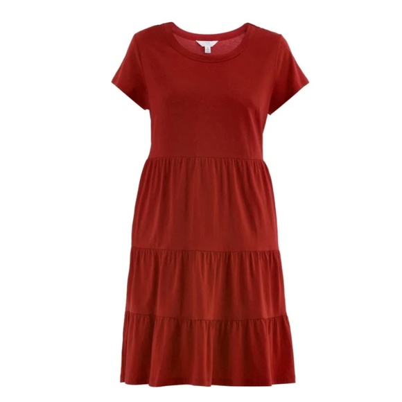 Time and Tru Women’s Red Balloon Pocket Tiered Dress Size XL NEW - Picture 3 of 6